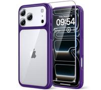 TAURI for iPhone 17 Pro Max Case, [Full Camera Protection] with HD Screen Protector, Not-Yellowing Military-Grade Protection Shockproof Slim Phone Case for iPhone 17 Pro Max, Purple