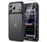 TAURI for iPhone 17 Pro Max Case, [Full Camera Protection] with HD Screen Protector, Translucent Matte Military-Grade Protection Shockproof Slim Phone Case for iPhone 17 Pro Max, Matte Black
