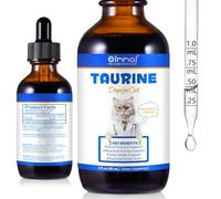 Taurine for Cats, Taurine Supplement for Cats Liquid Drops 60ml, Natural Amino Acid Cat Supplements - Heart, Vision Health, Muscle & Activity Support for All Ages