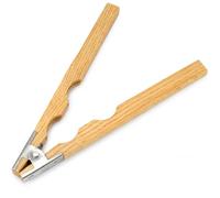TAURISH Wood Ring Holder Hand Clamp 8-Inch Wooden Grinding Handle for Jewellery Making, Lightweight Tool with Metal Hinged Spring - Professional Quality for Polishing and Grinding Rings