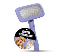 Tauro Pro Line Deshedding Wooden Brush for Dogs & Cats, Medium (M), Purple