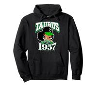 Taurus 1957 Afro Queen Zodiac Birthday Sassy Soul Gifts Pullover Hoodie