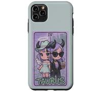 Taurus Angel Devil Zodiac Tarot Girl Cute Split Personality Case for iPhone 11 Pro Max