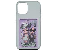 Taurus Angel Devil Zodiac Tarot Girl Cute Split Personality Case for iPhone 12/12 Pro