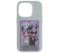 Taurus Angel Devil Zodiac Tarot Girl Cute Split Personality Case for iPhone 14 Pro