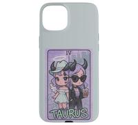 Taurus Angel Devil Zodiac Tarot Girl Cute Split Personality Case for iPhone 15 Plus