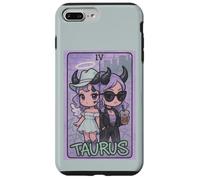 Taurus Angel Devil Zodiac Tarot Girl Cute Split Personality Case for iPhone 7 Plus/8 Plus