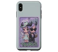 Taurus Angel Devil Zodiac Tarot Girl Cute Split Personality Case for iPhone XS Max