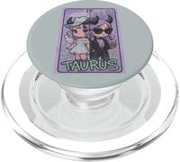 Taurus Angel Devil Zodiac Tarot Girl Cute Split Personality PopSockets PopGrip for MagSafe