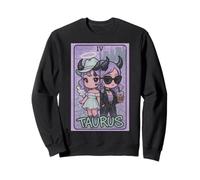 Taurus Angel Devil Zodiac Tarot Girl Cute Split Personality Sweatshirt