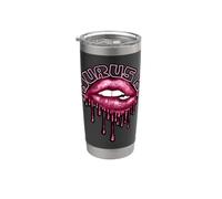 Taurus Babe Shimmering Lips Zodiac Typography Stainless Steel Insulated Tumbler
