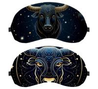 Taurus Constellation 2-Pack Eye Patch and Eye Masks Set, Light-Blocking, Soft, Breathable Sleep Mask Kit