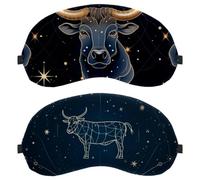 Taurus Constellation 2-Pack Eye Patch and Eye Masks Set, Light-Blocking, Soft, Breathable Sleep Mask Kit
