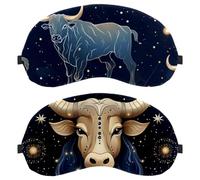 Taurus Constellation 2-Pack Light-Blocking Soft Breathable Eye Masks with Eye Patches and Sleep Masks