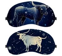 Taurus Constellation 2-Pack Light-Blocking Soft Breathable Eye Masks with Eye Patches and Sleep Masks