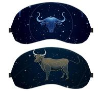 Taurus Constellation 2-Pack Light-Blocking Soft Breathable Eye Masks with Eye Patches and Sleep Masks