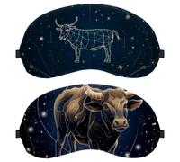 Taurus Constellation 2-Pack Light-Blocking, Soft, Breathable Sleeping Masks Blindfold Sleep Masks