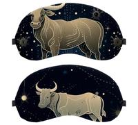 Taurus Constellation 2-Pack Light-Blocking, Soft, Breathable Sleeping Masks Blindfold Sleep Masks