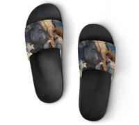 Taurus Constellation Bull Lilies Slip On Slippers Bath Pool Shower Slide Sandals House Shoes Unisex