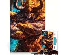 Taurus Gold Saint Jigsaw Puzzles for Adults 1000 Piece Memory Boost Cozy Time Pattern Assembly Santa Wish List (50x75cm)