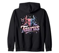 Taurus Horoscope Bull Cosmic Star Zodiac Zip Hoodie
