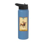 Taurus Horoscope Tarot Card Zodiac Symbol Card Taurus Stainless Steel Insulated Water Bottle