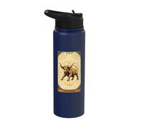 Taurus Horoscope Tarot Card Zodiac Symbol Taurus Stainless Steel Insulated Water Bottle