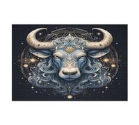 Taurus Jigsaw Puzzles for Adults 1000 Piece for Kids Woodenboard Puzzle Family Decoration （75×50cm）