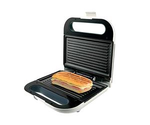 Taurus Phoenix Luxe Sandwich Maker, Grill, Crispy Results, Non-stick Plates 21.5 x 12.5 cm, Luminous Temperature Indicator, Cold Touch, Easy Cleaning, Stainless Steel, Plastique