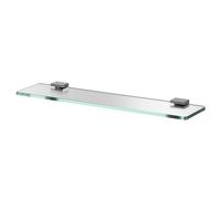 Taurus Polished and Glass Wall Mounted Vanity Shelf | Chrome | Brass | 500mm x 10mm x 115mm