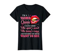 Taurus Queen Birthday Zodiac Horoscope April March Lips T-Shirt