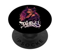Taurus Queen Zodiac Astrology Bull Horoscope Celestial Art PopSockets Adhesive PopGrip
