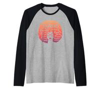 Taurus Queen Zodiac Melanin Afro Hair Words Personality Raglan Baseball Tee