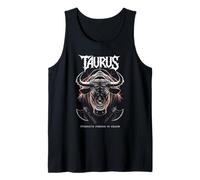 Taurus Strength Forged in Chaos Zodiac Bull Axes Earth Rage Tank Top