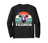 Taurus The Bull Horoscope, Astrology Taurus, Multicolor Bull Long Sleeve T-Shirt