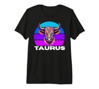 Taurus The Bull Horoscope, Astrology Taurus, Multicolor Bull Premium T-Shirt