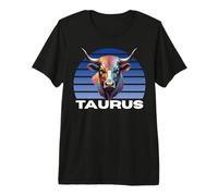 Taurus The Bull Horoscope, Astrology Taurus, Multicolor Bull Premium T-Shirt