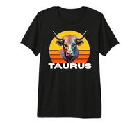 Taurus The Bull Horoscope, Astrology Taurus, Multicolor Bull Premium T-Shirt