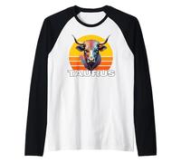 Taurus The Bull Horoscope, Astrology Taurus, Multicolor Bull Raglan Baseball Tee