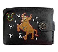 Taurus The Bull Mens Leather Wallet Novelty Zodiac Astrology Birth Star Sign Horoscope Printed Image