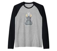 Taurus Zen Cat Astrology Raglan Baseball Tee