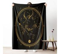 Taurus Zodiac Blanket 30x40 Inch, Constellation Fleece Throw Blanket for Couch Bed, Celestial Astrology Soft Blankets Cozy Lightweight Flannel Small Blankets Warm for All Season