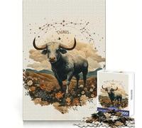 Taurus Zodiac Constellation Jigsaw Puzzle 1000 Piece for Adults Strong Logic Toy Anxiety Relief Clear Edge Festival Gift (38x52cm)