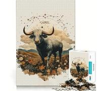Taurus Zodiac Constellation Jigsaw Puzzles 1000 Pieces for Teenagers Think Game Peaceful Time Quality Edge Perfect Present (38x26cm)