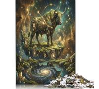 Taurus Zodiac Constellation Wooden Puzzle 300 Pieces, Wall Decor Gift
