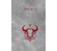 Taurus Zodiac Journal - Dotted Notebook | Silver & Burgundy Cover | 6x9 in Hardcover