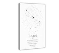 Taurus Zodiac Map 2 Canvas Poster Bedroom Decor Landscape Office Room Decor Gift 16x24inch(40x60cm)