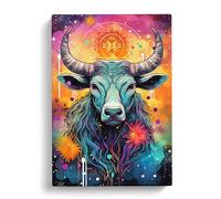 Taurus Zodiac Pop Art Canvas Wall Art Print 30x20 Inch