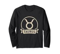 Taurus Zodiac Retro Graphic Long Sleeve T-Shirt