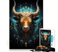 Taurus Zodiac Sign 1000 Piece Jigsaw Puzzles for Adults Brain Tease Toy Relax Time Perfect Cut Memorable Gift (38x26cm)